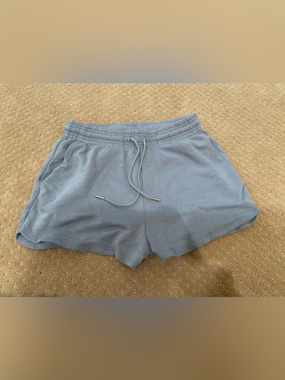 H&M Light Blue Drawstring Sweat Shorts